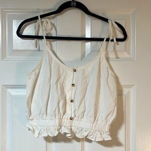 Cropped white POV tank